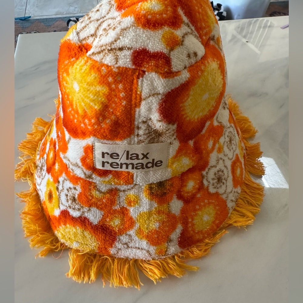 Orange Floral Bucket Hat